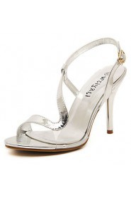 Women's Shoes Stiletto Heel Heels / Ankle Strap Sandals Wedding / Party & Evening / Dress Silver / Gold