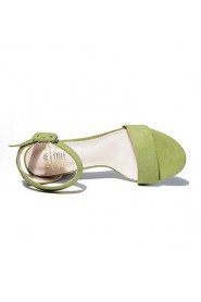 Women's Shoes Chunky Heel Heels / Slingback / Round Toe / Open Toe Sandals Dress Black / Green / Gray