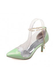 Women's Shoes Stiletto Heel/Pointed Toe Heels Party & Evening/Dress Green/Red/Beige
