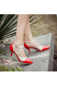 Women's Shoes Stiletto Heel/Pointed Toe Heels Party & Evening/Dress Green/Red/Beige
