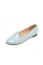 Women's Shoes Low Heel Comfort / Pointed Toe Flats Wedding / Outdoor / Dress / Casual Black / Blue / Beige