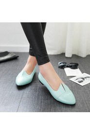 Women's Shoes Low Heel Comfort / Pointed Toe Flats Wedding / Outdoor / Dress / Casual Black / Blue / Beige