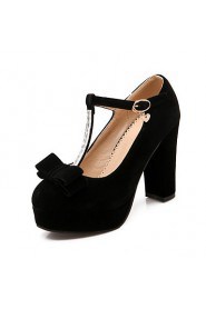 Women's Shoes Stiletto Heel Heels/Round Toe Pumps/Heels Office & Career/Dress Black/Blue/Red