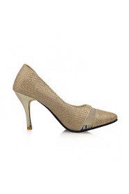 Women's Shoes Glitter Stiletto Heel Heels / Pointed Toe Heels Casual Black / Silver / Gold