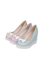 Women's Shoes Wedge Heel Wedges / Platform Heels Party & Evening / Dress / Casual Blue / Pink / Beige