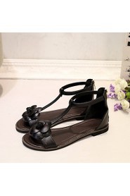 Women's Shoes Leatherette Chunky Heel Fashion Boots /T-Strap / Comfort / Shoes & Matching Bags / Round ToeSandals /