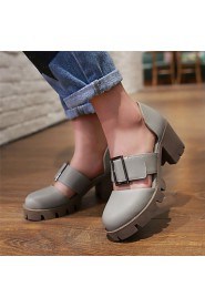 Women's Shoes Chunky Heel Heels / Platform / Gladiator / Round Toe Heels Party & Evening / Dress / CasualBlack