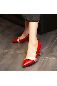 Women's Shoes Stiletto Heel Heels/Pointed Toe Heels Office & Career/Party & Evening/Dress Black/Red