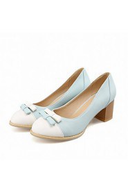 Women's Shoes Leatherette Chunky Heel Heels Heels Wedding / Office & Career / Party & Evening Blue / Pink