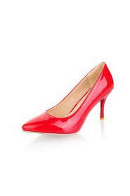 Women's Shoes Leatherette Stiletto Heel Heels Heels Wedding / Office & Career / Dress / Casual Black / Pink