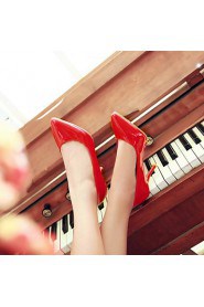 Women's Shoes Leatherette Stiletto Heel Heels Heels Wedding / Office & Career / Dress / Casual Black / Pink