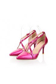 Patent Leather Women's Stiletto Heel Pumps/Heels with Buckle Shoes(More Colors)
