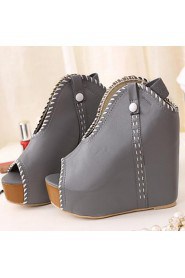 Women's Shoes Peep Toe Wedge Heel Pumps Shoes More Colors available