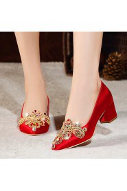 Women's Wedding Shoes Pointed Toe / Closed Toe Heels Wedding / Party & Evening / Dress Red
