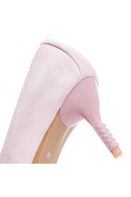 Women's Shoes Stiletto Heel Heels / Pointed Toe / Cap-Toe Heels Casual Black / Pink