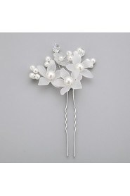 Women's / Flower Girl's Crystal / Alloy / Imitation Pearl / Acrylic Headpiece-Wedding / Special Occasion Hair Pin