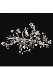 Women's Crystal / Alloy / Imitation Pearl Headpiece-Wedding / Special Occasion Hair Combs 1 Piece