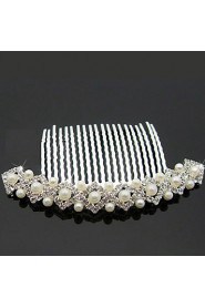 Women's Alloy / Imitation Pearl Headpiece-Wedding / Special Occasion / Outdoor Hair Combs Clear Square Cut