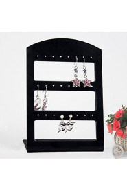 Black Acrylic Earrings Jewelry Displays 24 Holds
