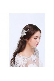 Women's Silver / Alloy / Imitation Pearl / Cubic Zirconia Headpiece - Wedding / Special Occasion Hair Clip 1 Piece