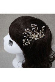Bride's Flower Shape Crystal Forehead Wedding Accessories Hair Pin 1 piece