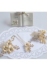 Women's / Flower Girl's Rhinestone / Alloy Headpiece-Wedding / Special Occasion Hair Combs / Hair Pin 3 Pieces