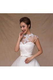Wedding Wraps Collars Sleeveless Sequined Ivory Wedding Appliques / Crystal / Pearls