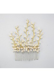 Women's / Flower Girl's Crystal / Alloy Headpiece-Wedding / Special Occasion Hair Combs 1 Piece Clear Round