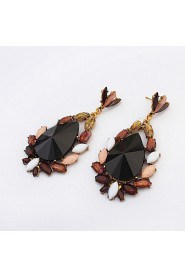 Long Section Of Bohemia Fish Teardrop-shaped Chocolate Color Dress Accessories Earrings