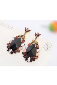 Long Section Of Bohemia Fish Teardrop-shaped Chocolate Color Dress Accessories Earrings