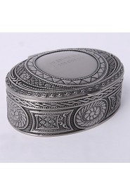 Personalized Vintage Tutania Oval Jewelry Box