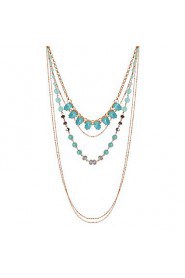 Women's Alloy Necklace Daily Turquoise-61161023