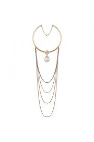 Women's Alloy Necklace Daily Imitation Pearl-61161075