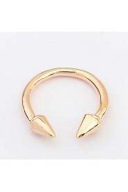 Unisex Europe Exaggerated Punk Metal Rivets Simple Hip Hop Cone Ring