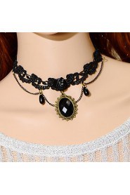 Women's Black Lece Rose Flower Choker Necklace Anniversary / Daily / Special Occasion / Office & Career