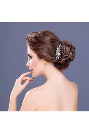 Women's Rhinestone / Alloy Headpiece-Wedding / Special Occasion / Casual Hair Combs 1 Piece Clear Round