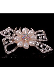 Bowknot Alloy Hair Combs With Imitation Pearl/Rhinestone Wedding/Party Headpiece