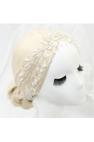 Women's / Flower Girl's Crystal / Alloy / Imitation Pearl Headpiece-Wedding / Special Occasion Headbands 1 Piece White Irregular