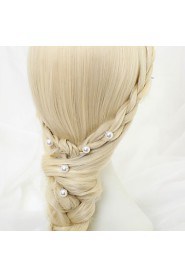Women's / Flower Girl's Alloy / Imitation Pearl Headpiece-Wedding / Special Occasion Hair Pin 5 Pieces White Round