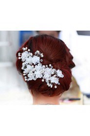 2 pcs Women Pearl/Crystal/Alloy Headbands/Hairpins/Flowers With Crystal/Pearl Wedding/Party Headpiece