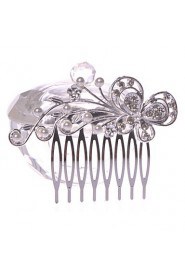 Women's / Flower Girl's Alloy Headpiece-Wedding / Special Occasion / Casual / Office & Career / Outdoor Hair Combs 1 Piece Clear Round