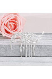 Women's Rhinestone Headpiece-Wedding / Special Occasion / Casual / Office & Career / Outdoor Hair Combs 1 Piece Gold / Clear Round