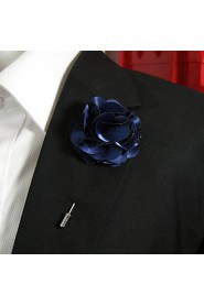 Men's Casual Dark Blue Silk Goods Brooch