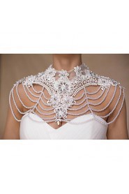 Wedding Lace / Sequined Collars Sleeveless Wedding Wraps