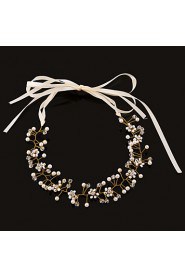 Women's/Flower Girl's Rhinestone/Imitation Pearl Headpiece Handmake - Wedding/Special Occasion Hair Combs 1 Piece Gold