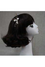 Women Rhinestone/Alloy Leaf Flowers/Barrette With Wedding/Party Headpiece
