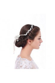 Women's Satin / Sterling Silver / Alloy Headpiece-Wedding / Special Occasion / Casual Headbands 1 Piece Clear Round