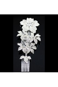 Women's Alloy Headpiece-Wedding / Special Occasion Hair Combs Clear Round