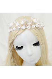 Women's / Flower Girl's Crystal / Alloy Headpiece-Wedding / Special Occasion Headbands 1 Piece White Round