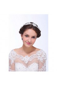 Women's Lace / Alloy / Imitation Pearl / Acrylic Headpiece-Wedding / Special Occasion / Casual Headbands 1 Piece Clear / Ivory Round
